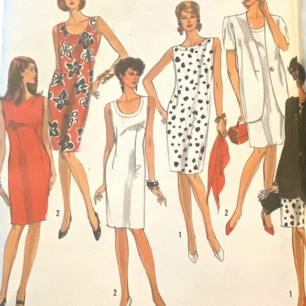 Vtg Simplicity 7329 Dress Jacket Pattern 12-18 Miss 1991 Timeless Vacation